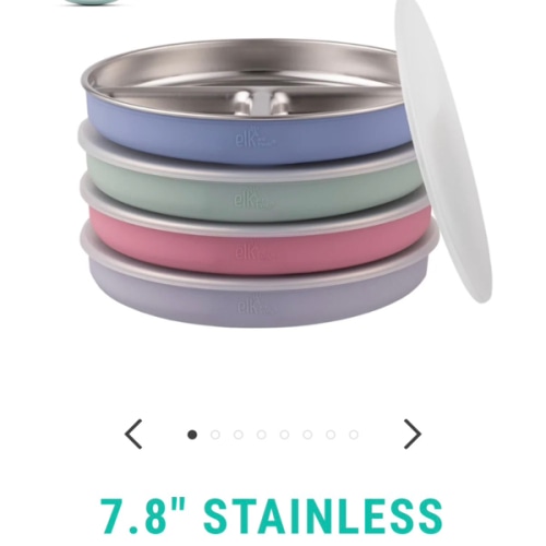 7.8" Stainless Steel Divided Plates with Suction Sleeve