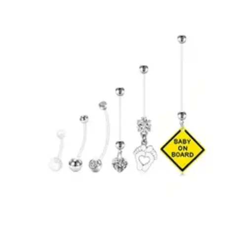 Mixed Style Belly Button Rings, Fashionable Belly Piercing Jewelry, Pregnancy Piercing Jewelry for Women & Girls, Trendy All-match & Exquisite Jewelry for Birthday Gift, Body Piercing Jewelry - TikTok Shop