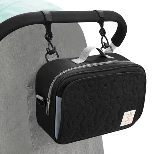 Accmor Stroller Organizer, Universal Stroller Organizer with Insulated Cup Holder Pocket, Dual Purpose Large Capacity Stroller Bag Caddy, Stroller Accessories Fits for Uppababy, Doona, Nuna Strollers
