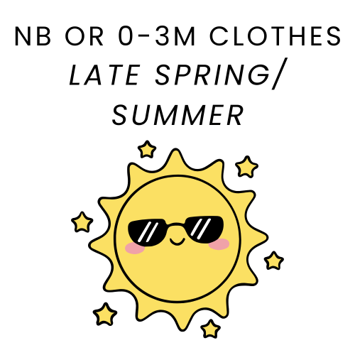 0-3M Clothes for late spring or summer