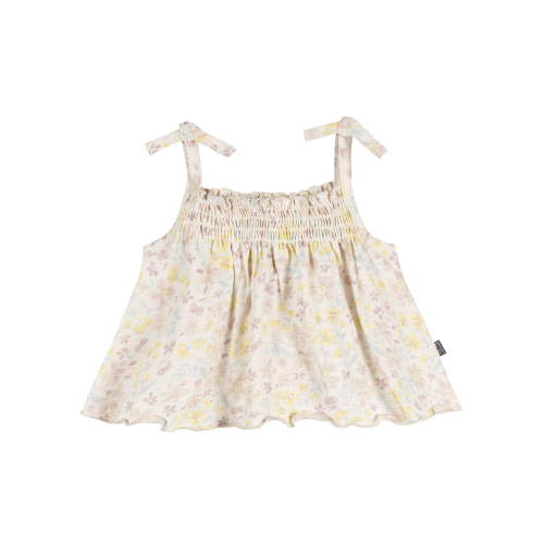 Modern Moments by Gerber Baby Girl Organic Smocked Sleeveless Top, Sizes 0/3 Months - 24 Months