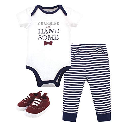 Little Treasure Unisex Baby Cotton Bodysuit, Pant and Shoe Set