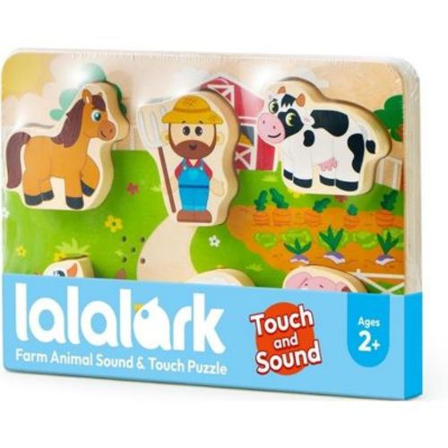 Joyfy Musical Wooden Puzzles Montessori Toys for Toddler Aged 2-4 Educational Learning Farm Animal Block Puzzles Birthday Gift for Boy Girl