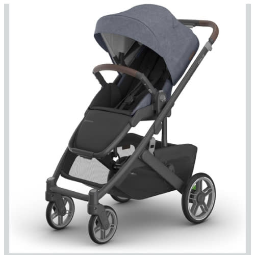 UPPAbaby Cruz V3 Stroller - from Birth + Car Seat Compatible - Full-Size, Reversible Seat - Infant Insert, Bug and Rain Shields Included - Jake (Charcoal/Carbon Frame/Black Leather)
