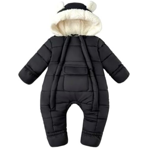 Baby Boy Winter Fleece Snowsuit Jacket Toddler Girl Jumpsuit Warm Snow Suit Coat