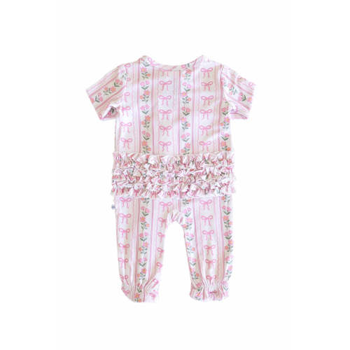 Ruffle Zipper Footie | Coquette Garden