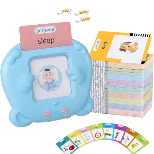 510 Sight Words Talking Flash Cards for Toddler 2 3 4 5 Years Old, Educational Learning Interactive Toy Speech Therapy Sensory Toys for Boys and Girls-Blue