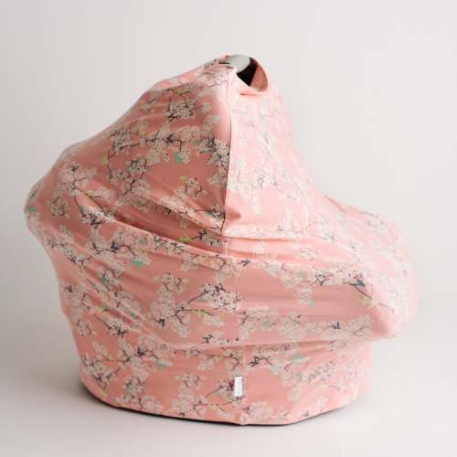 Chickadee Cover All Yinghua Cherry Blossoms on Pink
