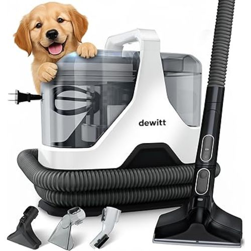 DeWitt Spot Genie Pro Portable Carpet Cleaner Machine, Upholstery Cleaner – Lightweight 7.7lb Pet Stain & Odor Remover with 4 Cleaning Tools, Compact Design for Home, Car, and Furniture