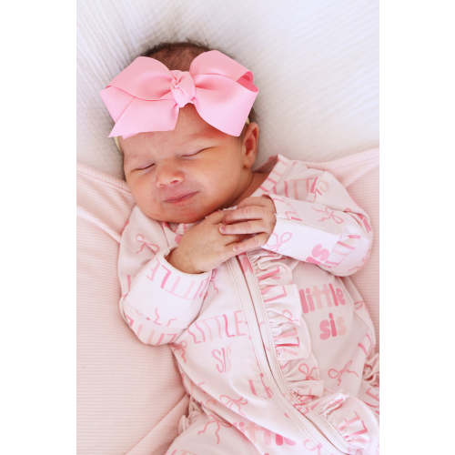 Ruffle Zipper Footie | Little Sis