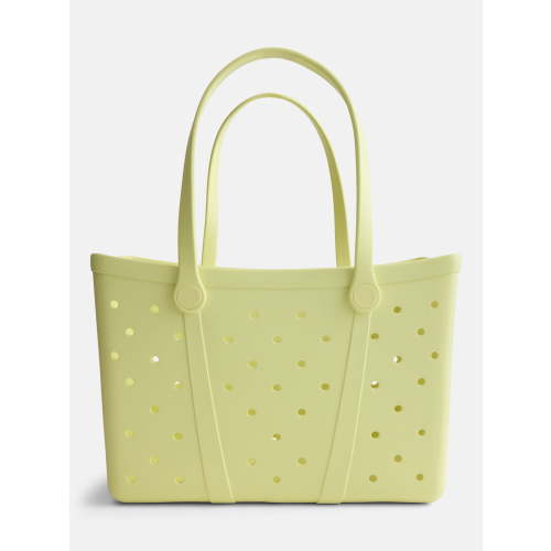 Time and Tru Women's Waterproof EVA Beach Tote Bag, Yellow