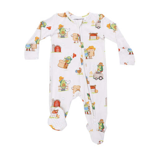Avocado Toast - 2 Way Zipper Footie