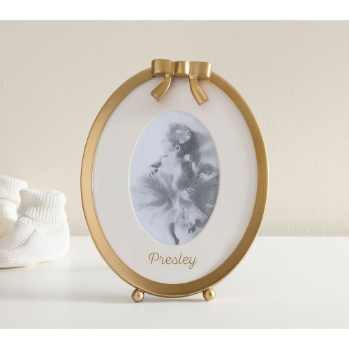 Ava Ribbon Oval Desktop Metal Frame (10"x8")