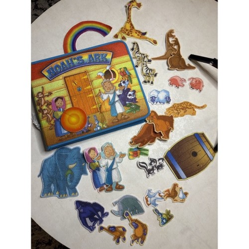 Noahs Ark Soft Felt Book Play Scene Set Bible Story Interactive Toy Kids