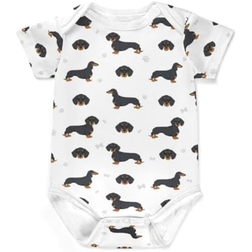 Baby and Dog Clothes, Cute Dog Theme Baby Onesie, Short Sleeve Infant Dog Baby Stuff Shower Gifts for Boys Girls