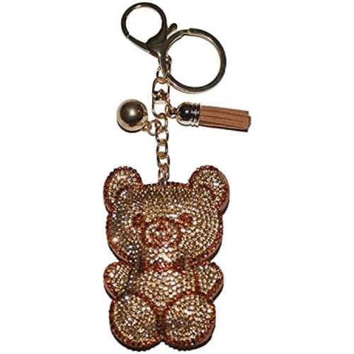 Popfizzy Rhinestone Keychains for Women and Girls, Bling Backpack Keyrings, Purse Charms, Sparkle Key Fob, Fun Keychain Gifts