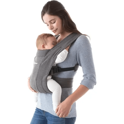 Ergobaby Embrace Cozy Newborn Baby Wrap Carrier (7-25 Pounds), Ponte Knit, Heather Grey