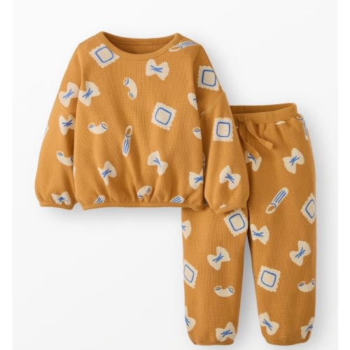 Long Sleeve Waffle Top & Pants Set