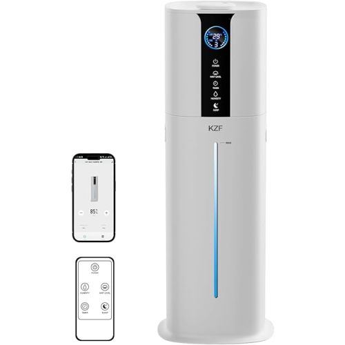 9L Smart Humidifiers for Bedroom Large Room, 2.3Gal Cool Mist Top Fill Diffuser App & Remote Control, 3 Mist Modes, Quiet Humidifier for Home Office Plant (APP White)