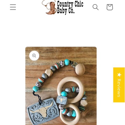 Rodeo Belt Buckle Silicone Teether