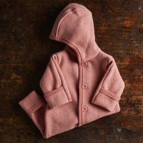 Baby & Kids Boiled Merino Wool Overall - Soft Pink