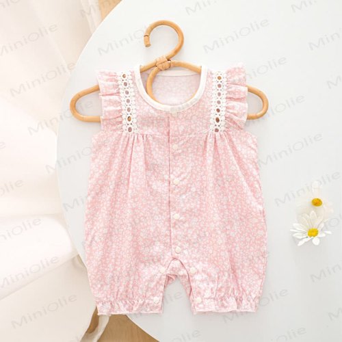 Baby Floral Ruffled Sleeves Romper