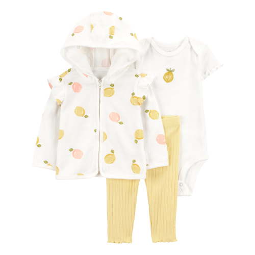 Carter's Child of Mine Baby Girl Cardigan Outfit Set, 3-Piece, Sizes 0/3-24 Months