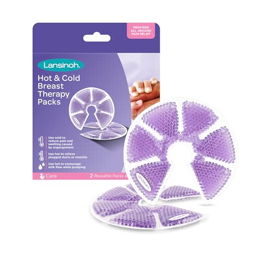 Lansinoh Breast Therapy Packs with Soft Covers, Hot and Cold Breast Pads, Breastfeeding Essentials for Moms, 2count(Pack of 1)