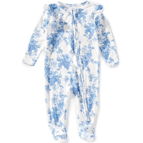 Angel Dear Baby Girls Dream Cottage Floral Footed Coverall
