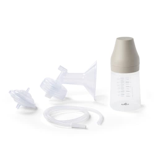 Spectra Baby Premium Breast Pump Accessory Kit with Bottles, Medium 24mm | Replacement Kit with Breast Shield, Bottle, Disk, Cap, Backflow Protector, Duckbill Valve, Nipple & Tubing