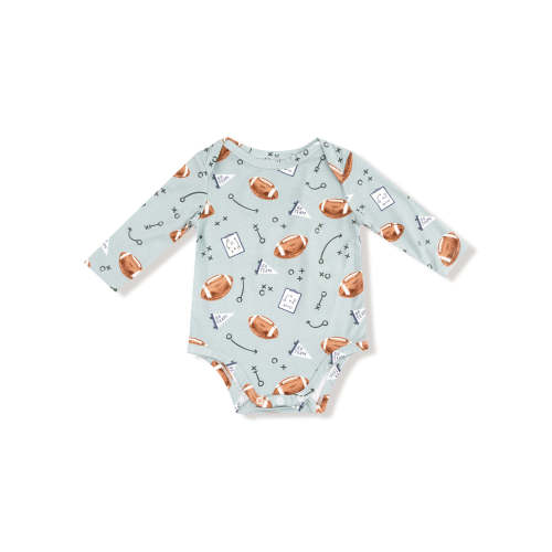 Long Sleeve Bodysuit, Touchdown Time Grey