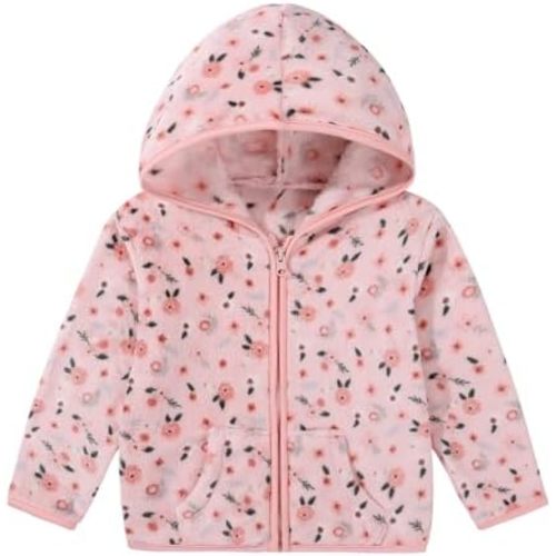 Toddler Baby Girl Fleece Jackets Fall Clothes Hooded Zip Fuzzy Coats