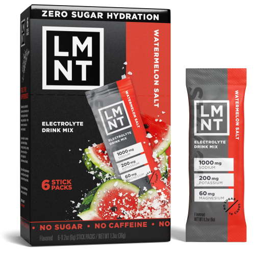 LMNT Zero Sugar Electrolyte Drink Mix - Watermelon - 6ct