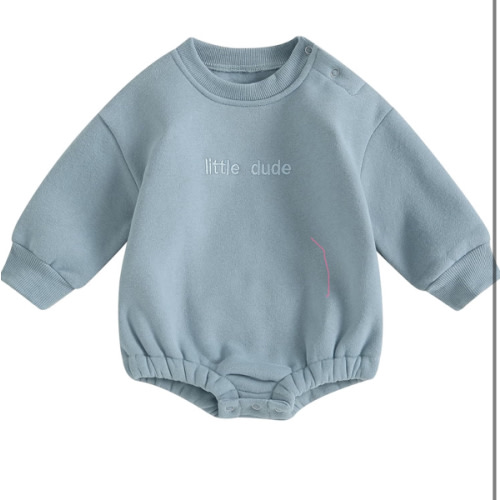VISGOGO Newborn Infant Baby Boy Girls Oversized Romper Little Dude Sweater Onesie Coming Home Outfit Neutral Clothes