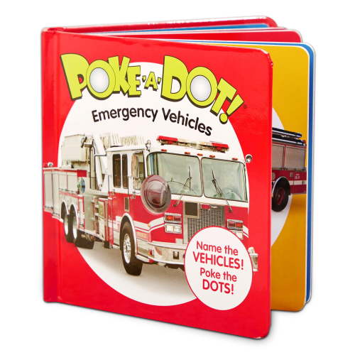 Melissa & Doug Children’s Book – Poke-a-Dot: Emergency Vehicles (Board Book with Buttons to Pop)
