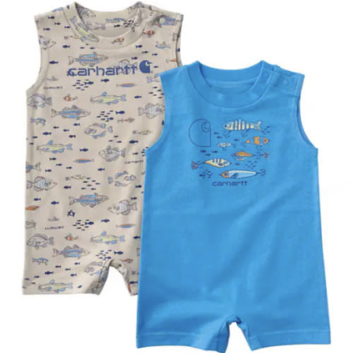 Boys' 2-Piece Sleeveless Fish Romper Set (Baby) | Limited Edition Graphics | Carhartt