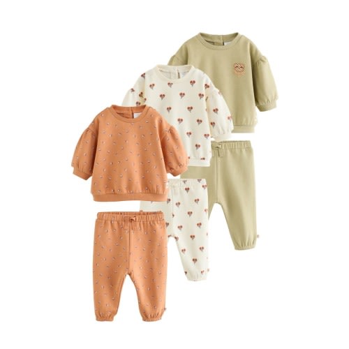 Kids' 6-Piece Floral Sweatshirt & Joggers Set