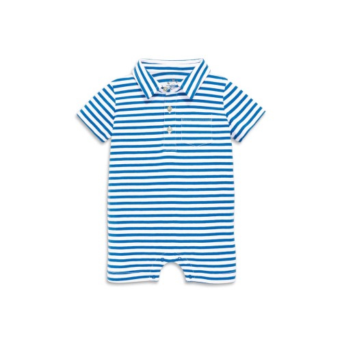 Baby Polo Shortie In Mini Stripe, 12-18M