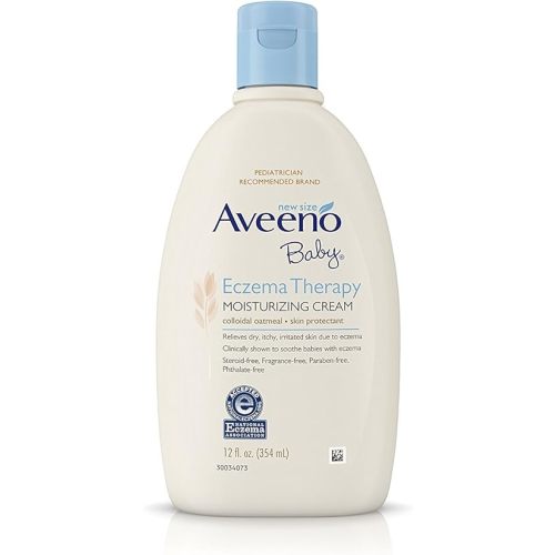 Aveeno Baby Eczema Therapy Moisturizing Cream with Oatmeal, 12 fl. oz