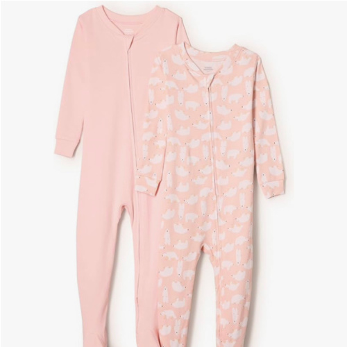 Amazon Essentials x Sofia Grainge Unisex Toddlers and Babies' Snug-Fit Cotton Footed Pajamas- 12 months