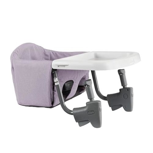 Chicco FastLock Go Hook-On High Chair for Babies and Toddlers, Portable | Portable baby highchair for toddlers, Lupine/Purple, 6-36 months, 37 lb limit, washable seat pad, BPA-free tray, carry bag