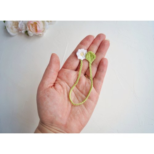 Umbilical Cord Tie,  Flower and leaf Organic Tiny Ties