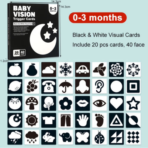 0-3 Month Montessori Baby Visual Stimulation Cards | Montessori Toys – Montessori Toys