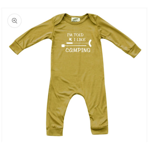 I'm Told I Like Camping Long Sleeve Romper – Rocket Bug