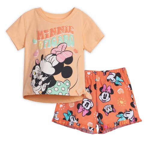 Disney Minnie Mouse Figaro T-Shirt and Twill Shorts Outfit Set Infant to Big Kid
