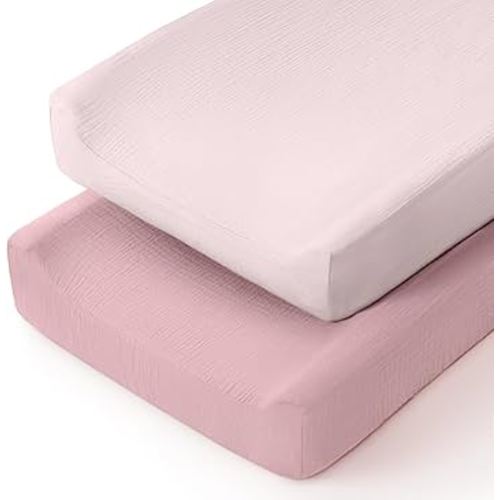 lulumoon Baby Changing Pad Cover: Muslin Diaper Changing Table Pad Cover - Changing Pad Sheets for Girls Boys