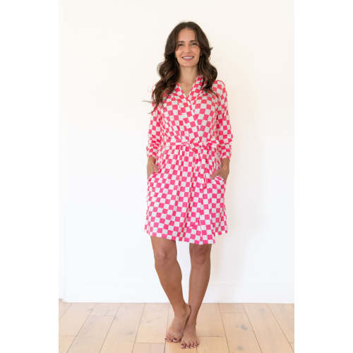 HOT PINK CHECKER | WOMEN'S ROBE