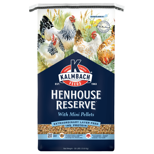 Kalmbach Feeds 18% Henhouse Reserve Extraordinary Whole Grain Layer Feed for Chickens 30 lb bag