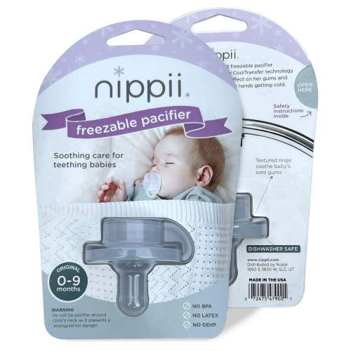 Nippii, Freezable Pacifier, 1ct, BPA Free Silicone Baby Teether