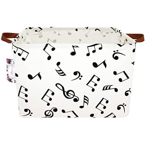Rectangular Kids Storage Bin Gift Basket Baby Organizer Shelf Book Basket Room Decor (music)